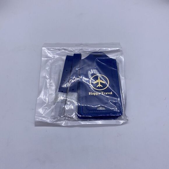 ✈️ ☁️ Luggage Tags 2 Pack, Tags Identifiers, Cute Cruise ID Labels _ BLUE 🚤 - Picture 6 of 8